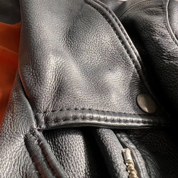 Jealousy Leather Moto Jacket by Free People. Slouchy fit, size women’s medium. - Picture 10 of 10